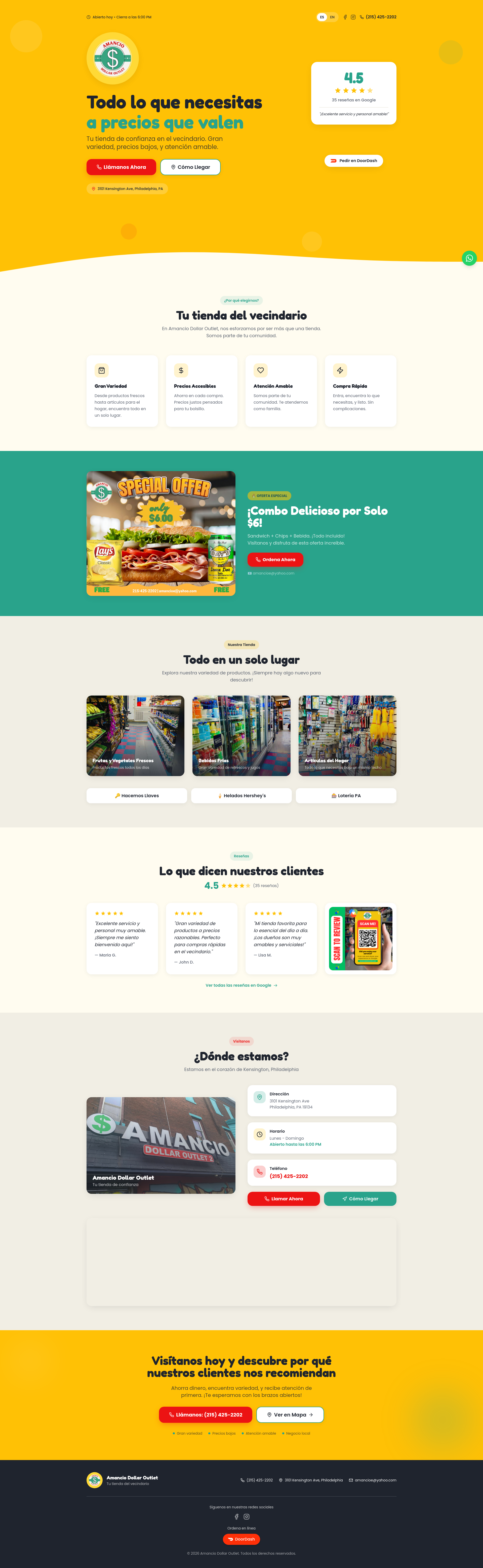 Amancio Dollar Outlet website preview